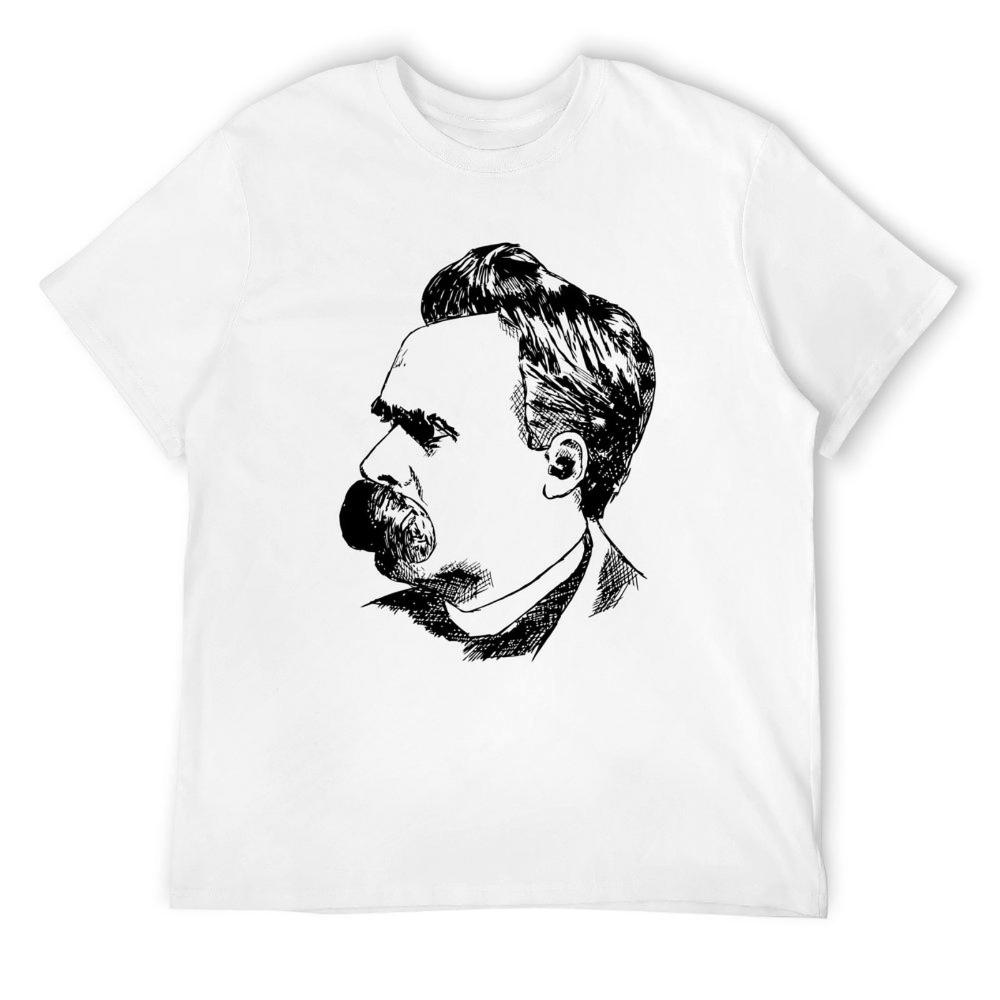 Футболка Фридриха Ницше из чистого хлопка с принтом летняя мужская футболка из чистого хлопка облегающая мужская футболка 2XL