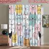 2D Flat Photography Backdrop Background Cloth Colorful Coon Cats 100% Polyester Anniversary Perfect for Holiday Celebration