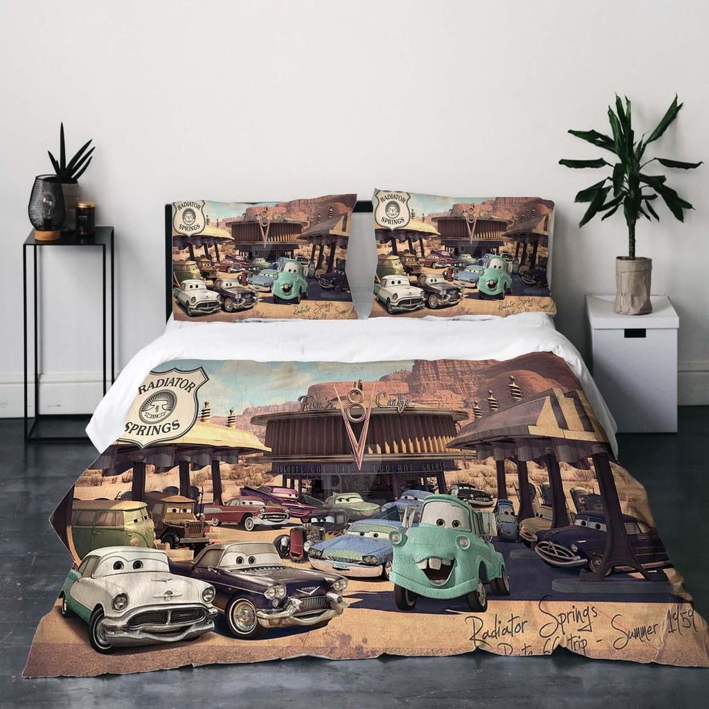 Gift Christmas Premium Cars Duvet Cover Set, Quilt cover Soft & Breathable,Wrinkle Resistant, Hidden Zipper and Corner Ties