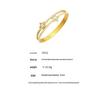 18K Goldplattiertes Geometrisches Zirkonia-Diamant-Armband aus Edelstahl