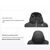 Comfort Sports Series Hooded Solid Color Zipper Casual Versatile Long Sleeve Down Jacket Women Outerwear Black P424W005-0018