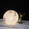 Chinese Paper Lantern Round Hanging Lantern Ball Holiday Supplies Paper Lamp  Wedding