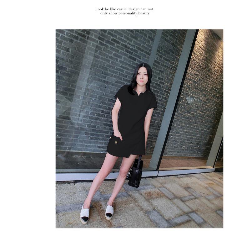 2023 Women's Stylish Hong Kong-Style Top & Skirt Shorts Set - Summer Petite Two-Piece Outfit