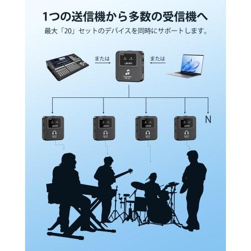 LEKATO MS-20 Wireless In-Ear Monitors, Rechargeable with Case, 30-Hour Battery Life, 2.4G IEM System with Transmitter and Receiver, Auto Pairing, OTG