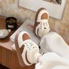 Winter Fashionable Shoes Women's Comfortable Warm Retro Women Shoes Velvet Blocked Sneakers