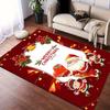 1pc Christmas Themed Rug, Santa Claus Delivering Gifts Print, Bedside Carpet, Non Slip Laundry Room Mat, Machine Washable Water Absorbing En