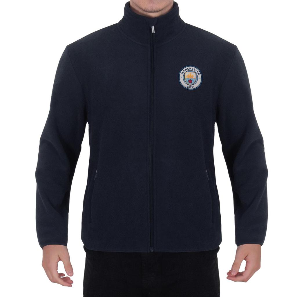 Manchester City FC Mens Crest Fleece Jacket
