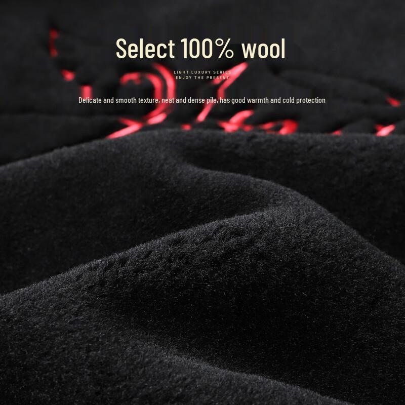 Men's 100% Wool Hooded Shearling Vest