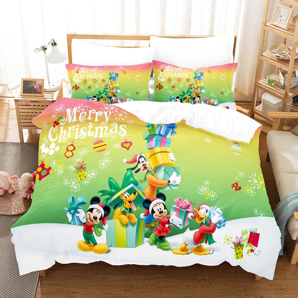 3D Cartoon Animation Bedding Three-Piece Digital Printing Microfiber Polyester Cotton Quilt Cover