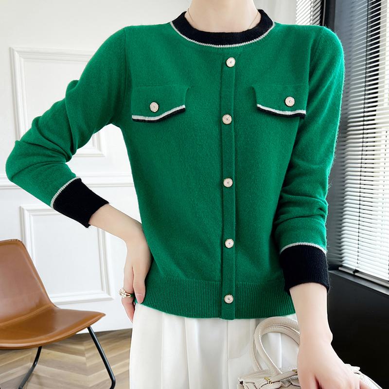 Cashmere genser for kvinner Qinghe cashmere 30% cashmere 70% ull høst og vinter cashmere genser myk og varm