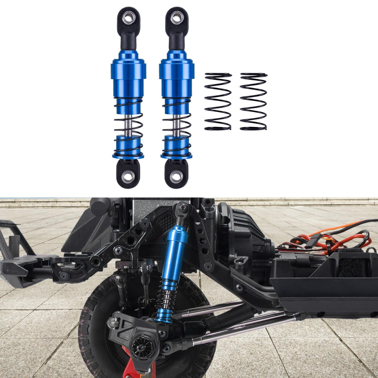 

2 Pieces 1/10 RC Car Shock Absorber Damper Accessories,Assembled,Spare Parts,Metal Spring for синій