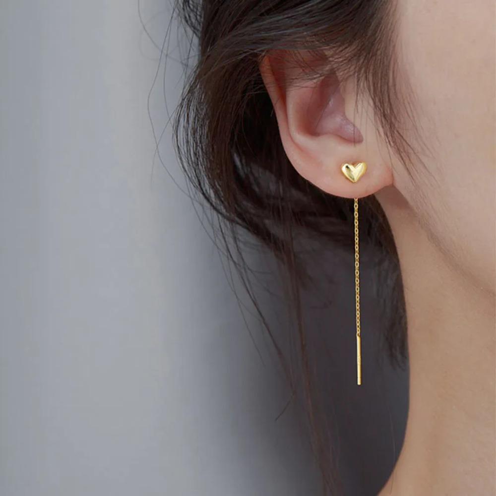 

Heart Butterfly Stainless Steel Gold Plated Not Fade Long Drop Earrings Ear Wire Ladies Women Valentine s Day Gift Jewelry золотой