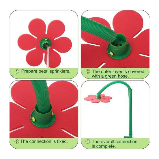 Dancing Daisy Lawn Sprinkler Crazy Daisy Garden Sprinkler 360-Degree Rotating Sun Flower Sprinkler for Watering Yard Plants Kids Pets Playing