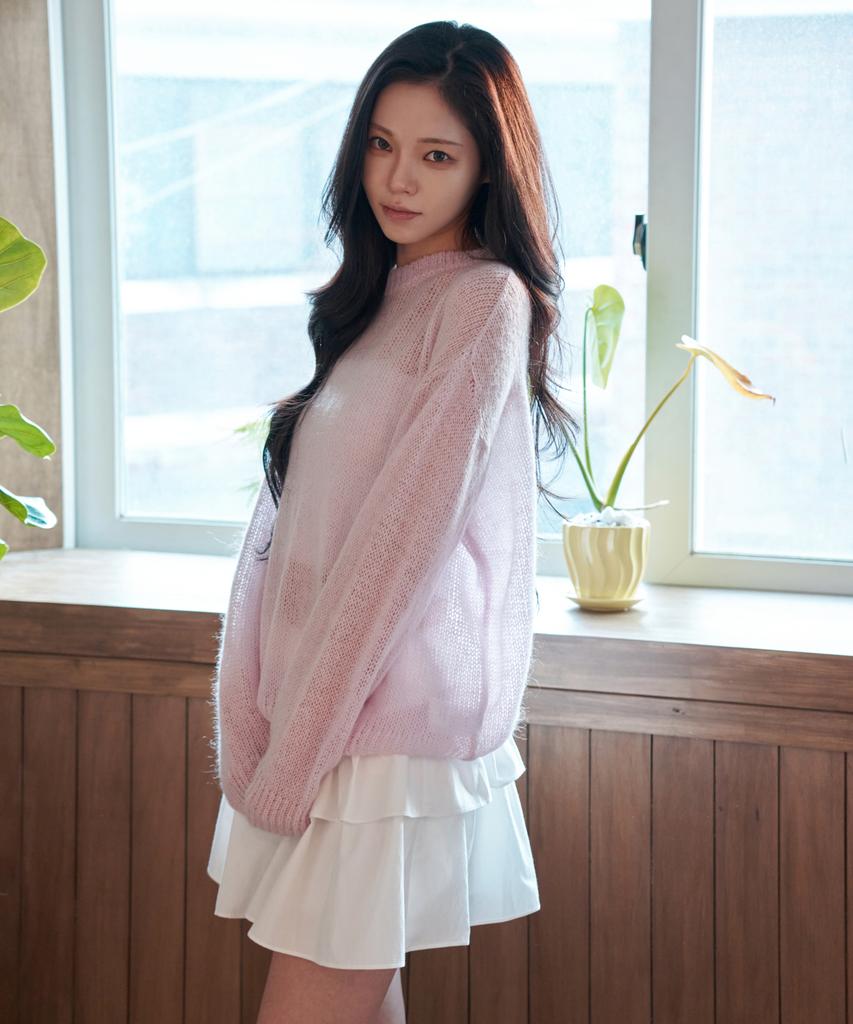 WAARFORWOMAN Wk-24 Sheer Pullover_Lavender