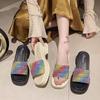 Fashionable Design Style Slippers 2024 Summer New Thick Soled Height Increase Luxury Versatile Sandals for External Wear Shoes