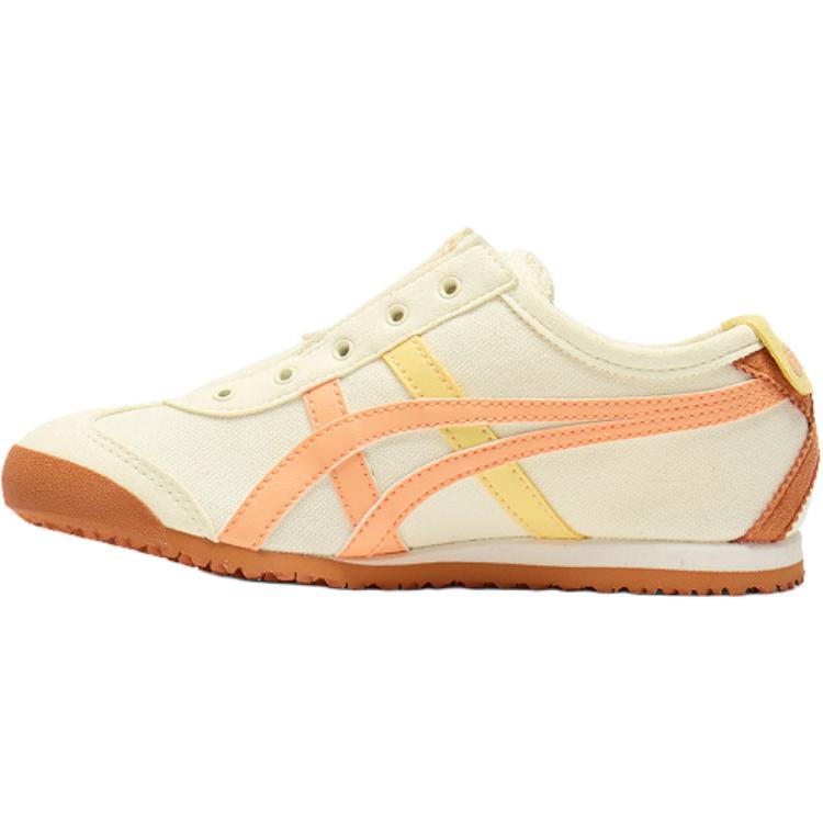 ONITSUKA TIGER Mexico 66 Slip-On Comfortable Fashion Kids Casual Shoes Kids Sneaker Beige Orange 1184A085-750