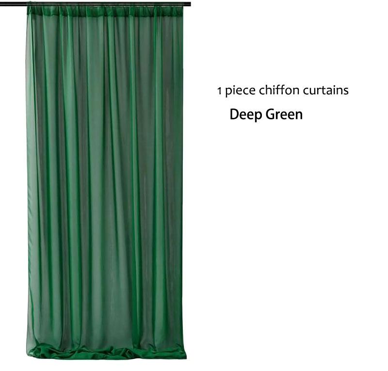 1 Panel Chiffon Backdrop Curtains, Wrinkle-Free Sheer Chiffon Fabric Curtain Drapes Wedding Ceremony Arch Party Stage Decor