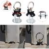 HERCOO Round Tie Down Anchor Point Kit Bolt On Track Fitting With Quick Release Compatible With Pickup Truck Motorcycles Snowmobiles
