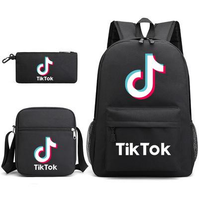 3-delige Schoolrugzakset voor Studenten Grote Capaciteit Oxford Stof Schooltas met Schouderband en Etui