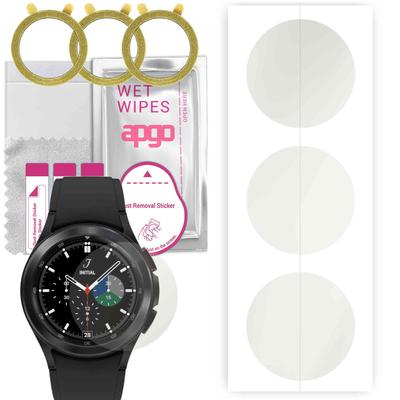 3x apgo Hydrogel Matte Displayschutzfolie für Samsung Galaxy Watch4 Classic 42mm, Hydrogelfolie, flexibles, weiches TPU mit Positionierungsschicht, einfach zu installieren