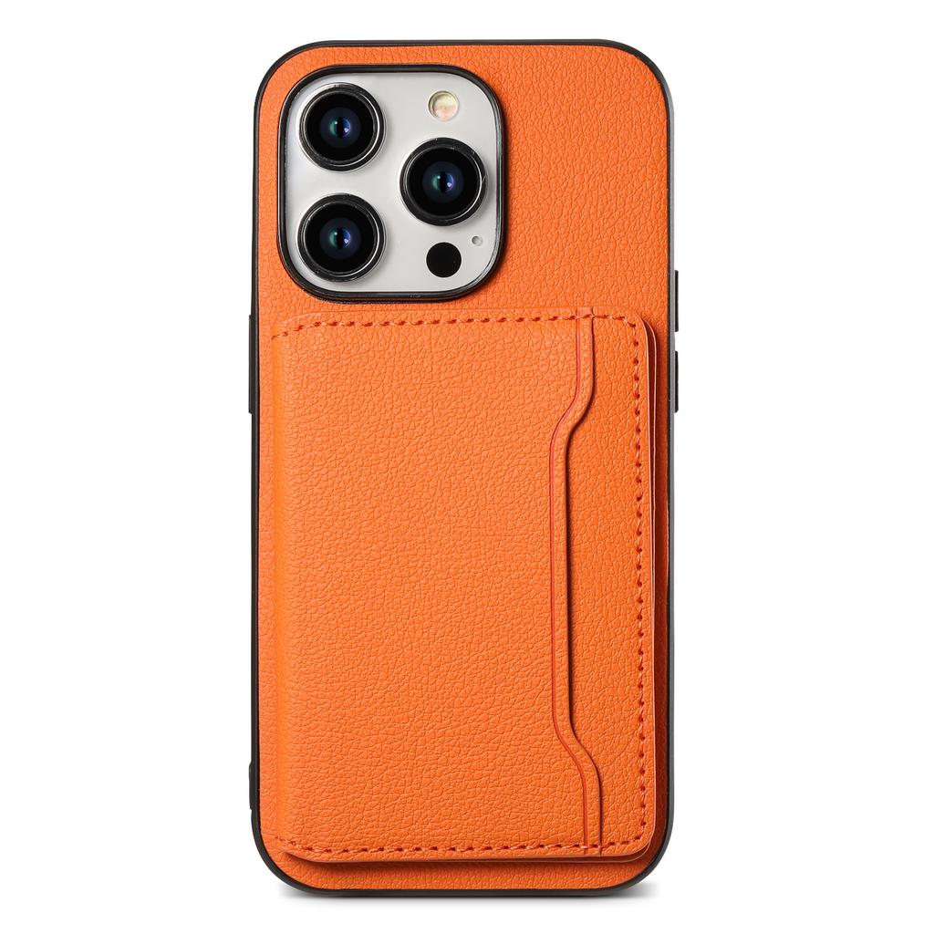 Denior | Lychee Pattern PU Leather Phone Case for iPhone 17/16/15/14/13/12/11/XR/7 Series & Card Holder (3 Card Slots)