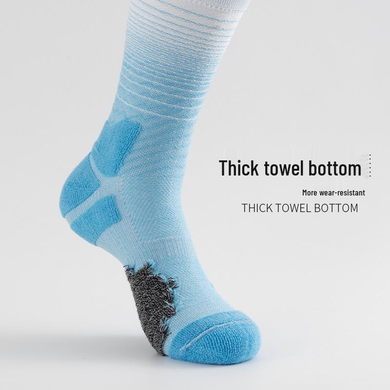 Men's Elite High-Top Basketball Socks - Thickened, Towel Bottom for Team Training