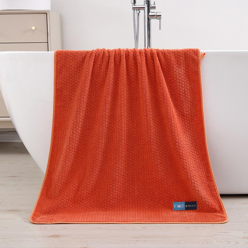 Towel Summer Thin 7 Coral Fleece Grade A Antibacterial Great Wall Grid Large Bath Towel Household Soft Absorbent Bath Towel