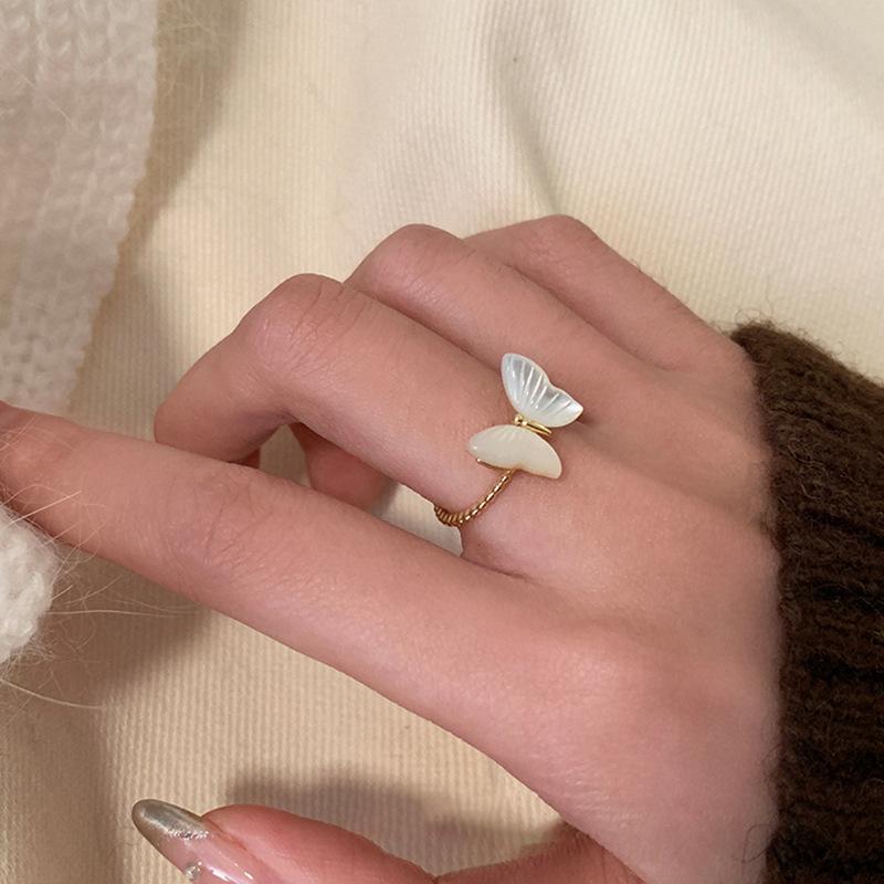 Niche Design Sense Bow Ring Women'S Light Luxury Elegant Gentle Temperament Simple And Versatile Fashion Ring Ring