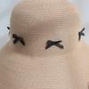 Women's Summer Sun Hat: Foldable Bow-Trimmed Straw Hat with Large Brim for Seaside Vacations