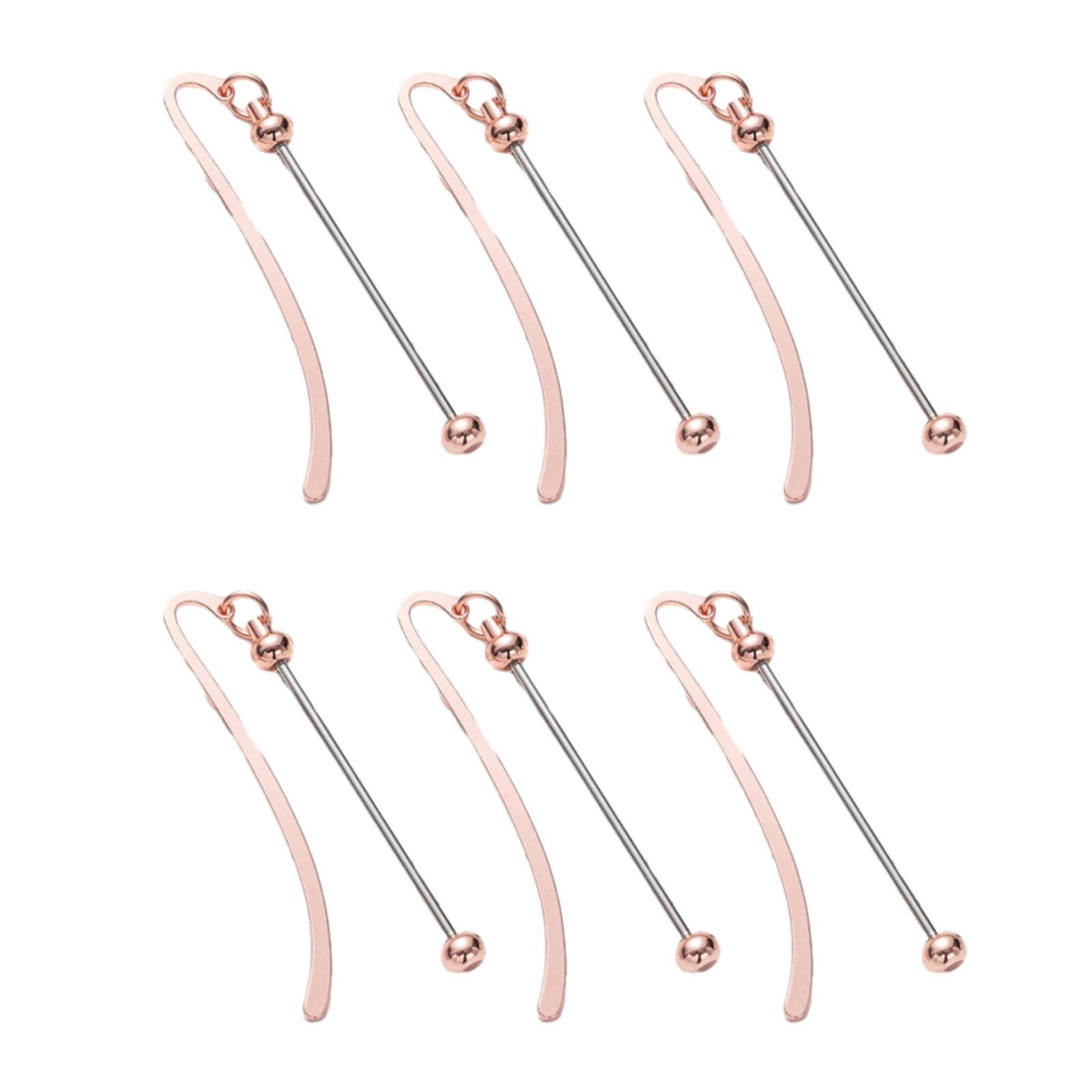 

6 шт. Закладки из бисера Металлические закладки Маркеры для страниц Закладки из бисера ручной работы Креативные закладки Крючки Закладки 1