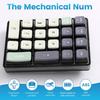 1-Piece Wireless Transparent Mechanical Numeric Keypad, Hot-Swappable, Color: As Shown, Material: PC