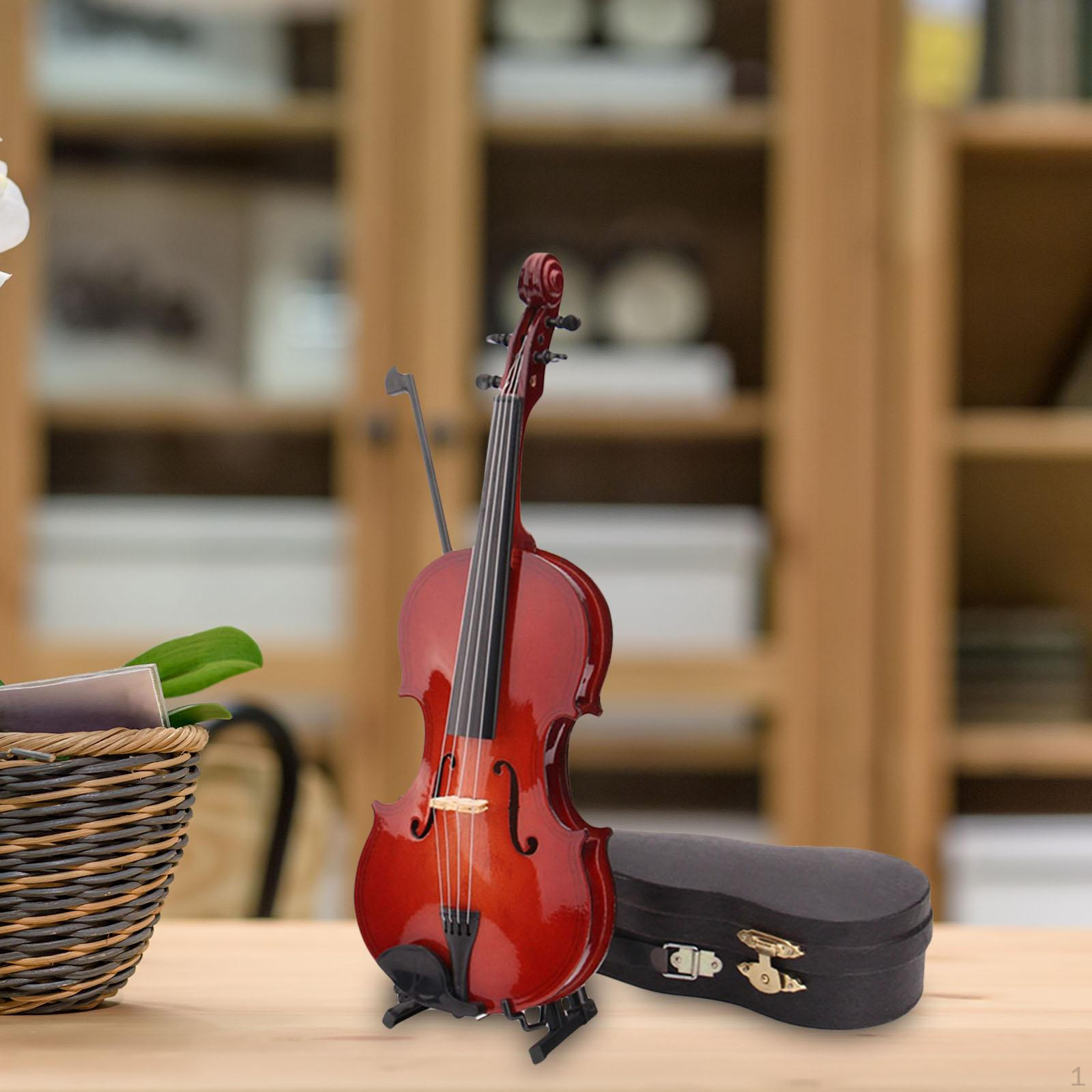 

Elegant Mini Violin Figurine for Home and Office Decoration 7cm