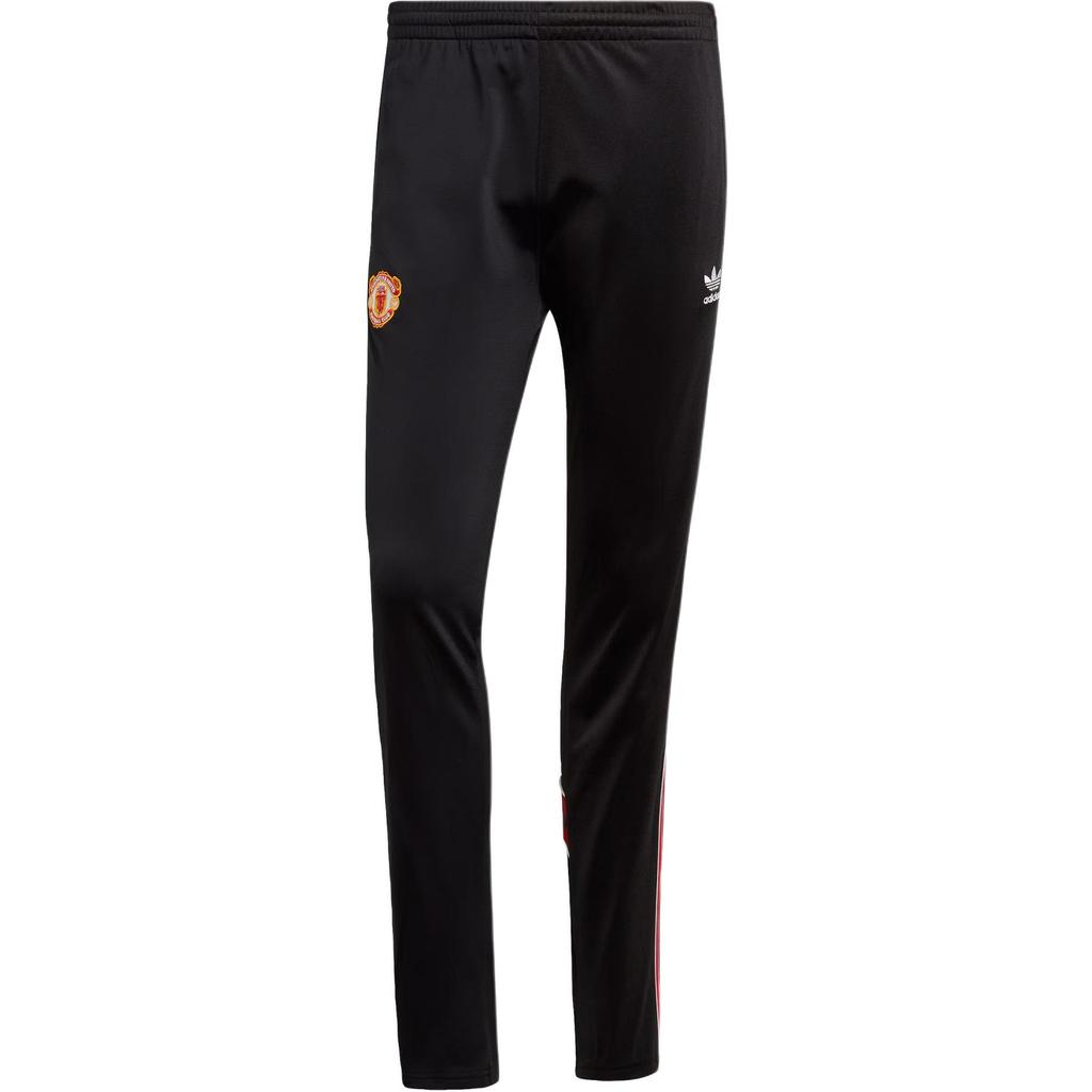 Adidas Originals Manchester SS25 United Slim Fit Fashion Soft Sports Football Pants Men Pants Black Red JF0378