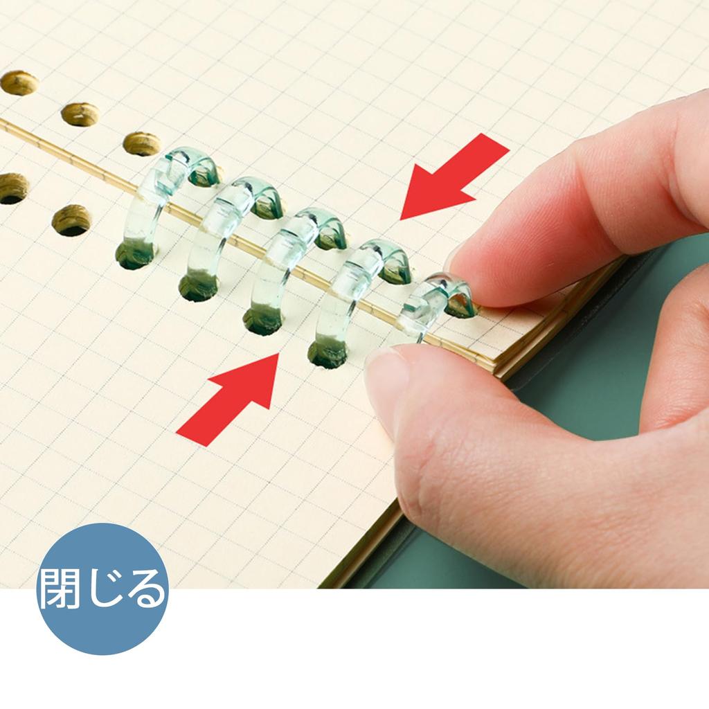 Akkerds Ring Buckle Convenient and Easy to Suitable for File Transparent 8 Pieces 5-Hole Loose-Leaf - Use, A4/A5/B5 Staples, Manuals, Calendars,