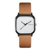 Fashion Watch Simple Square Dial PU Leather Quartz Men Business Watch Wristwatch for Men Clock for Women Montre Homme