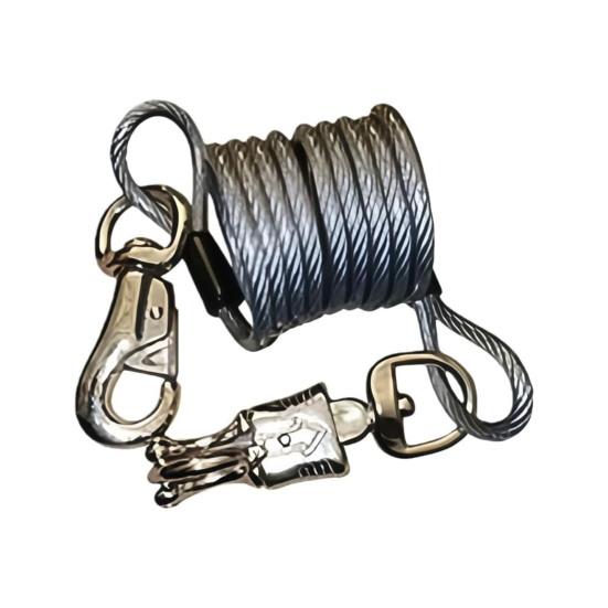 

Horse Bungee Lead Rope Adjustable Equine Performance Leash Extender Impact Absorbing Coiled Lead Rope for Camping Trail Riding Grooming серебряный