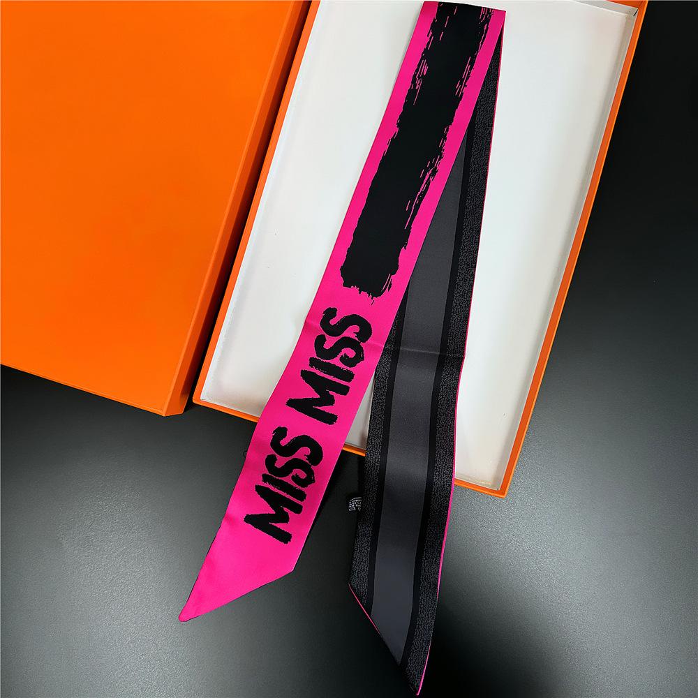 

Скандинавское Таро Новые Однотонные Расписанные Вручную Буквы Женский Декоративный Стример Завязанный Мешок Лента Маленький Шарф Оптом Сумки для Женщин 100cmX6cm