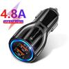 Dual Usb Car Charger Fast Phone Charge For Iphone 12 11 Pro Max 8 Plus Ipad Huawei Samsung Xiaomi Lg Quick Charge Qc 3.0 4.8a