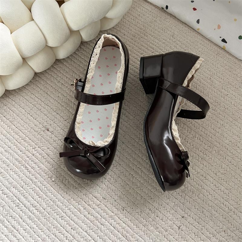Designer JK Women Mary Jane Shoes Ladies Causal Shallow Butterfly-knot Shoes Spring Autumn Female Leather Dress Pumps Shoes