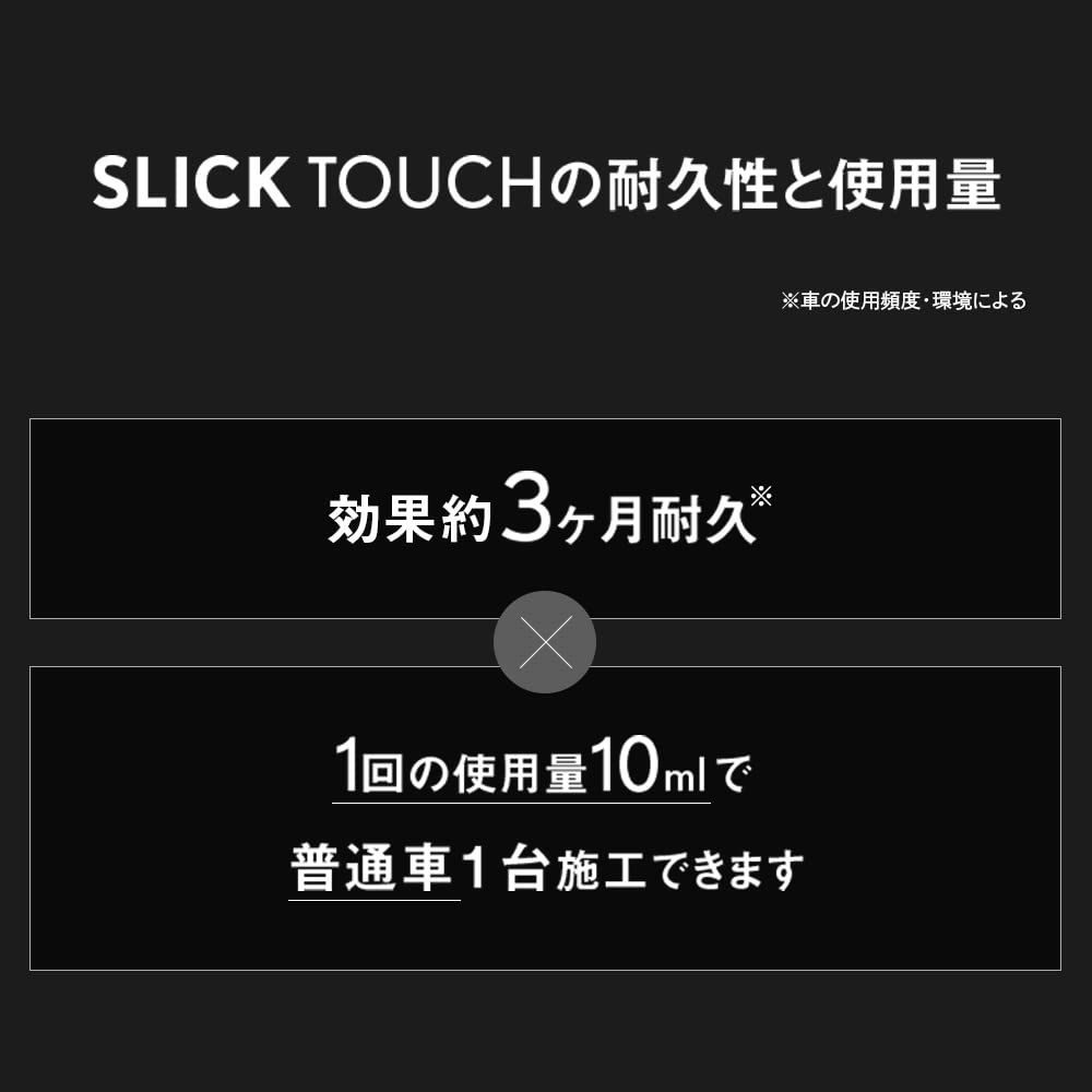 SLICK TOUCH Pika Pika Rain Topcoat Sealant Coating for Wax Cars, Glass-Based, Water-Slippery, Water-Repellent, Slick, Ultra-Glossy, High-Durability,