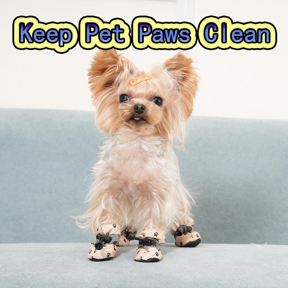 Pet Dog Shoes Waterproof Antiskid Puppy Shoes Chihuahua Walking Boots Winter Warm Puppy Cat Socks Pet Paw Accessorie