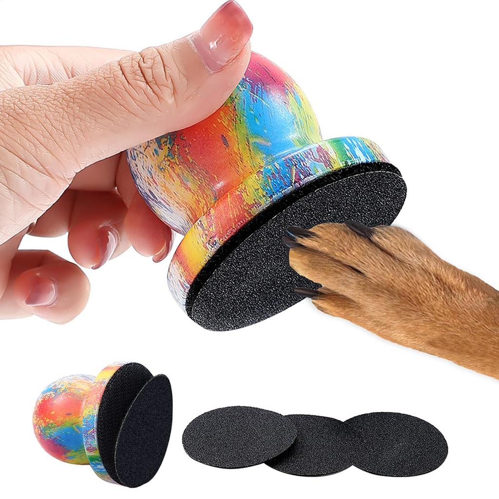 Dog Filer for Nails 4 Replaceable Sandpaper Grooming Tool Cat Nail File Scratch Pad for Grooming Trimming Grinding Home Pet Shop