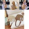 Simple Solid Color Large Capacity Women Casual Woven Tote Bag For Daily Use