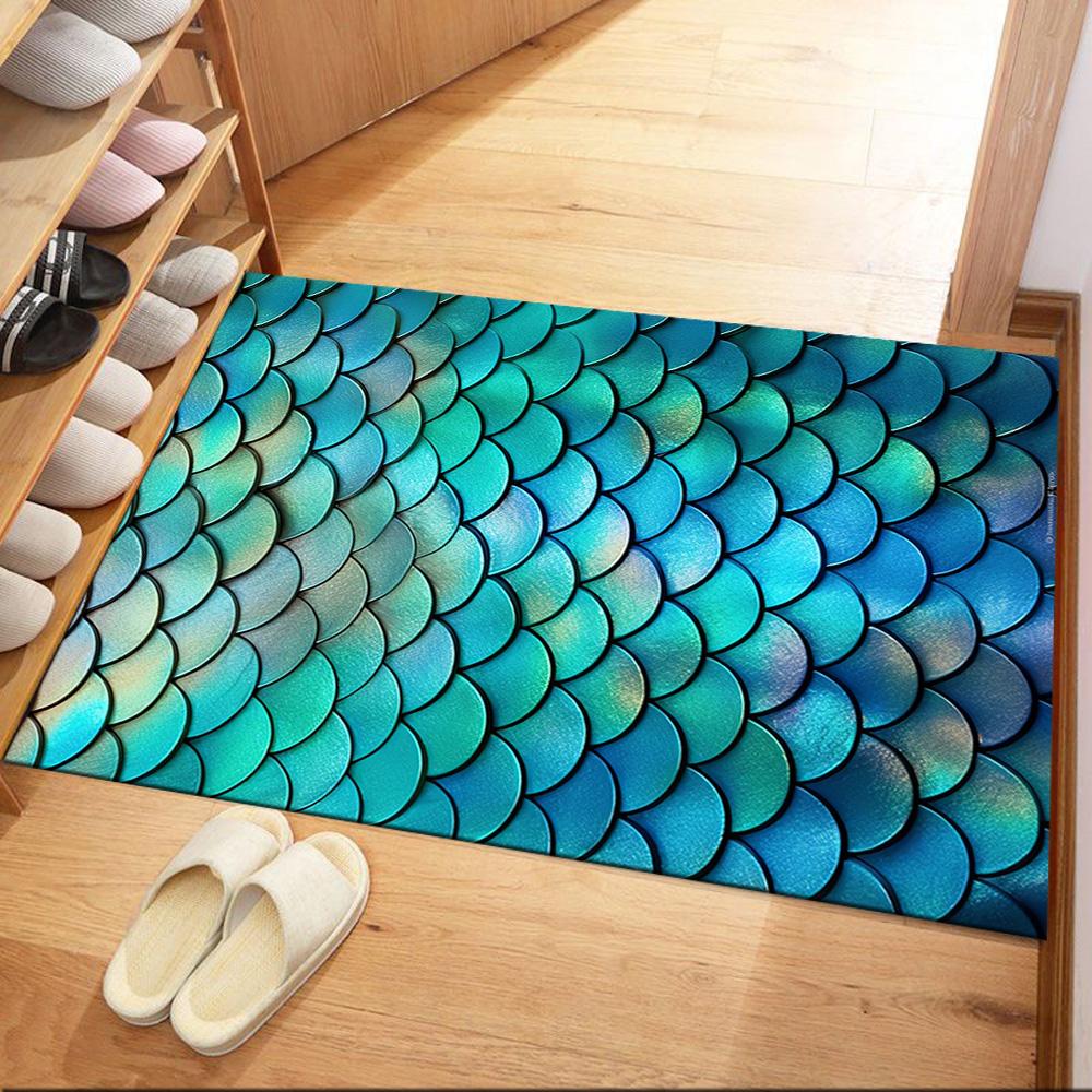 Mermaid's Underwater Adventure Floor Mats for Living Room, Bedroom and Room Decoration Are Suitable for Gifts.