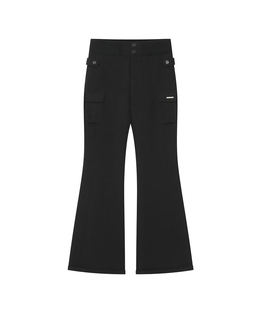 MISEKI SEOUL Ribbed Side Pocket Pants Black