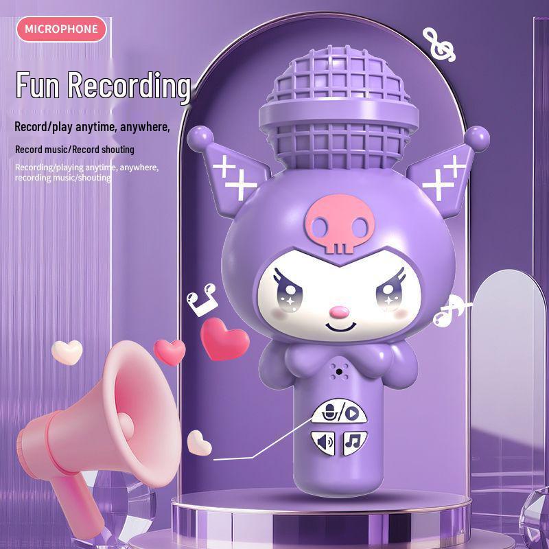 Sanrio Kuromi Mini-Mikrofon & Lautsprecher Kinderaufnahme-Spielzeug