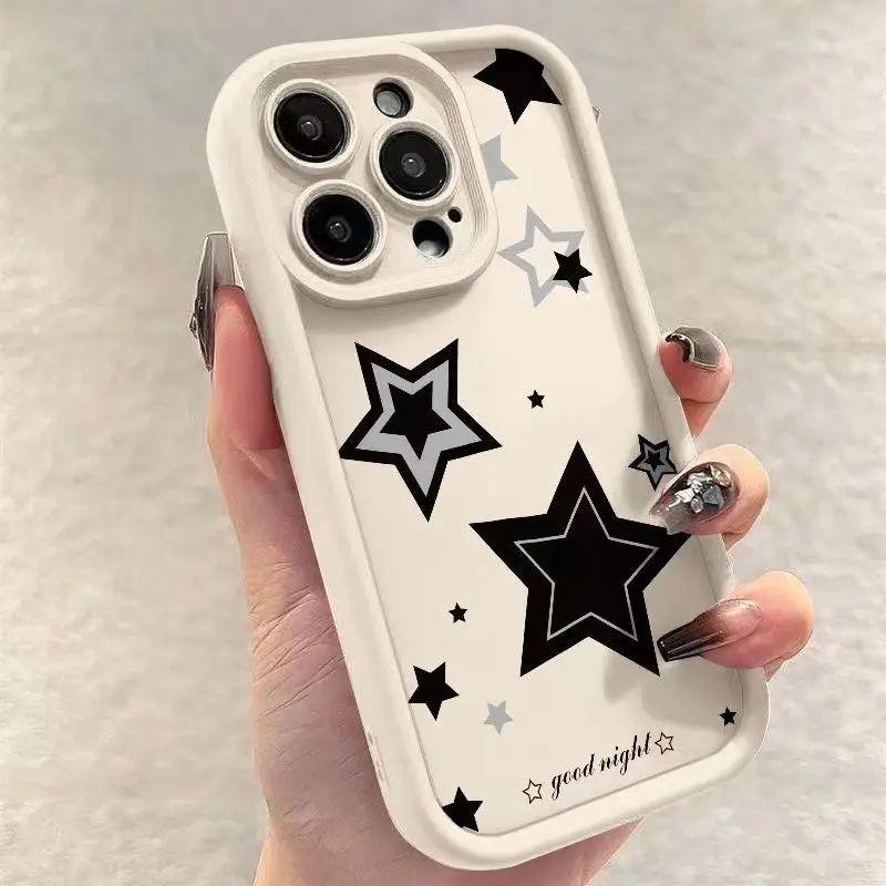 

Силіконовий чохол для телефону Cute Pink Stars для iPhone 15 14 Pro Max 13 12 11 Pro Max X XS XR 7 8 15 14 Plus SE 2024 протиударний чохол For iphone XR