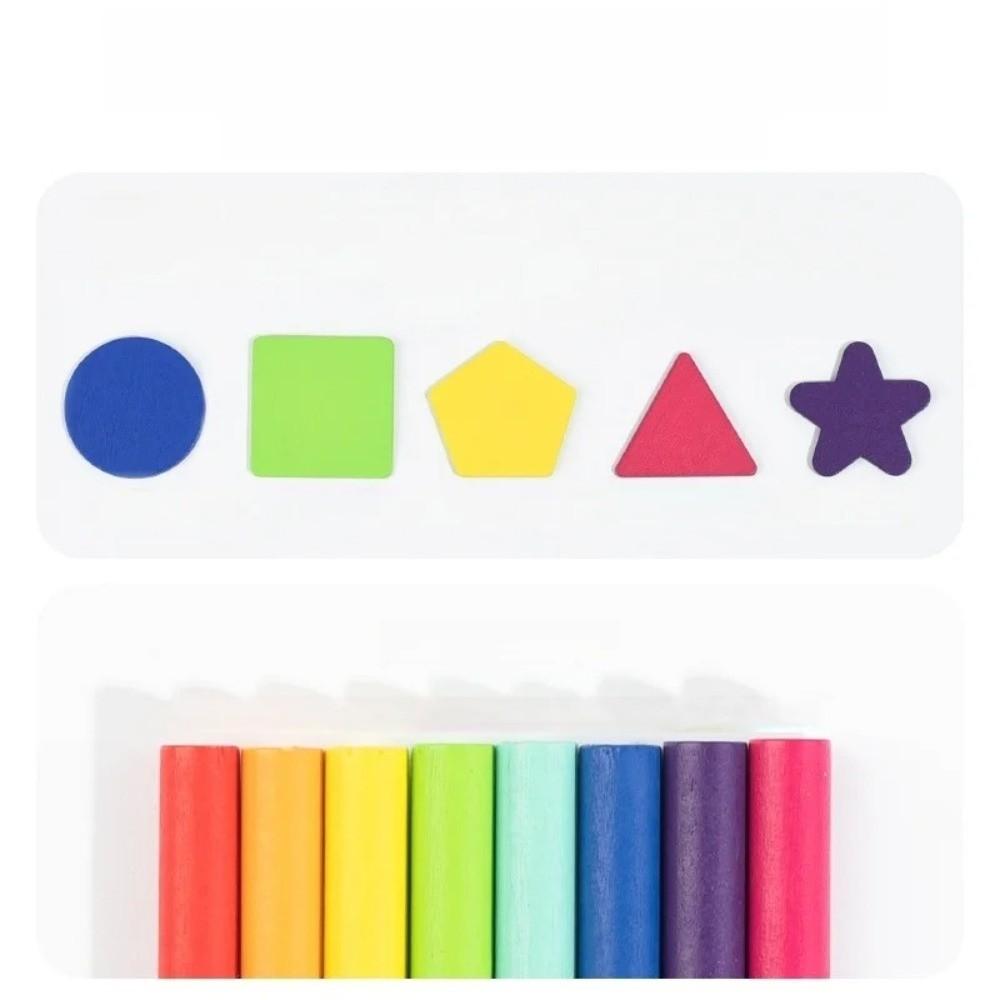 Geometric Solids Montessori Educational Game 3D Shapes Color Shape Sorting Toy Preschool Element