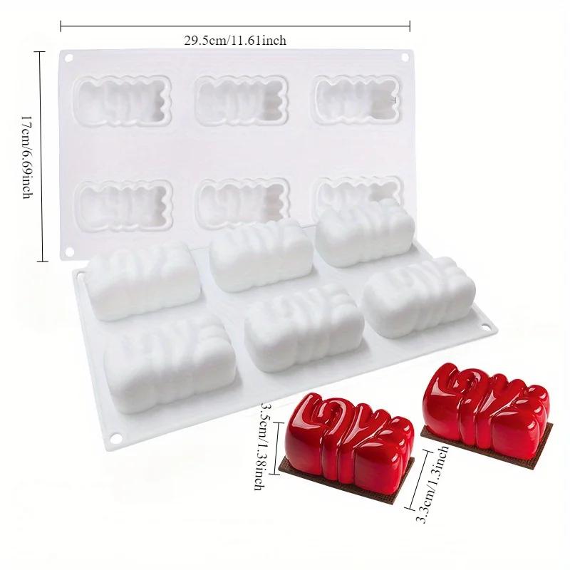 LOVE 3D Letter Silicone Mold, DIY Soap Clay Tool Mold