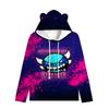 Dětská mikina Angry Geometry Dash pro chlapce Dívčí mikina Harajuku Streetwear Hip Hop Kawaii Cat Ear Pullover s kapucí